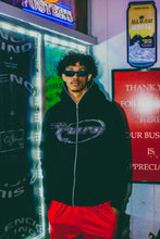 Load image into Gallery viewer, Rafa Rare Full Zip Rhinestone Hoodie